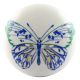 Blue Butterfly Ceramic Flat Cabinet Knob Online